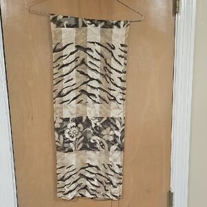Adrienne Vittadini Black and Cream Animal Print Scarf